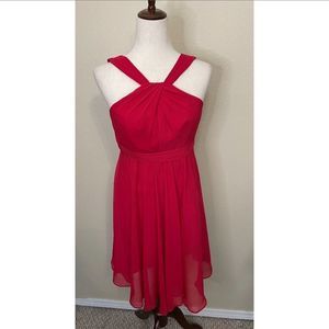 Davids Bridal F15600 Short Crinkle Chiffon Dress Size 6